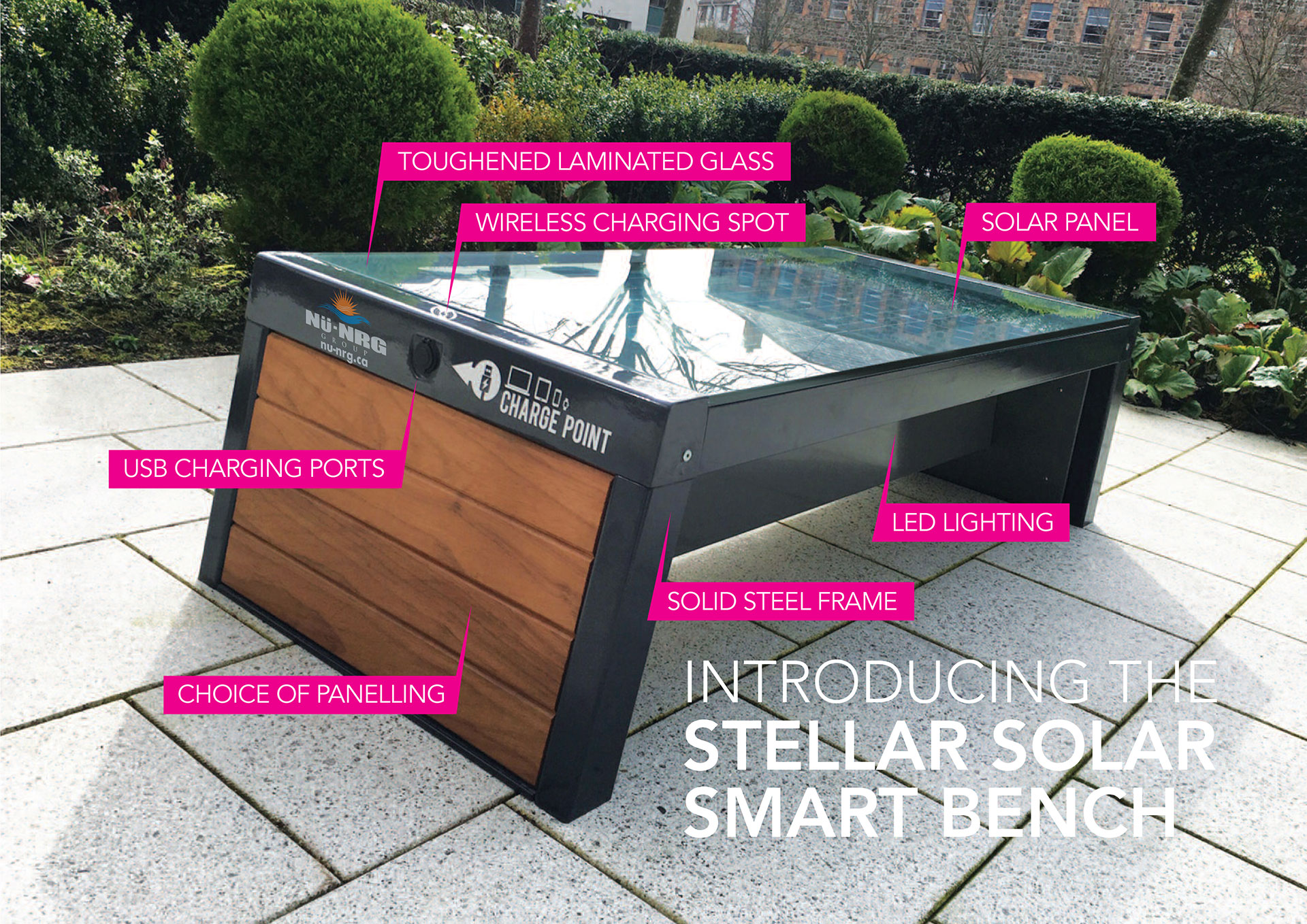 Stellar Solar Smart Bench